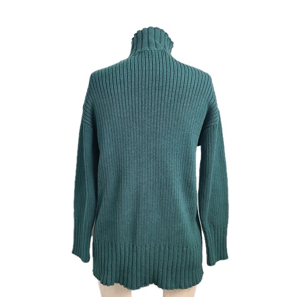 Free People FP Beach Rib Knit Trez Set Mock Neck Sweater Pull-on Shorts Green S - Picture 6 of 14